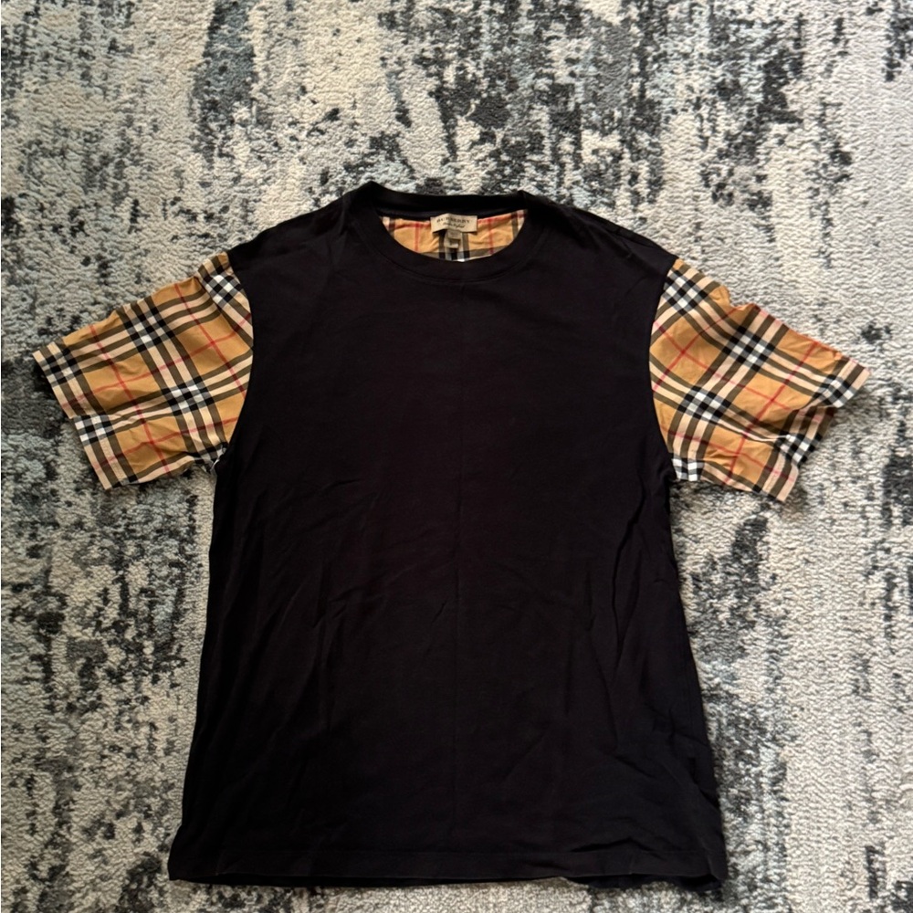 Burberry Check Sleeve Cotton T-Shitt